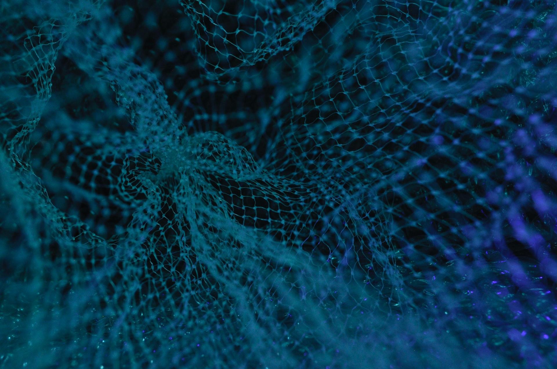 Abstract image in shades of blue and white