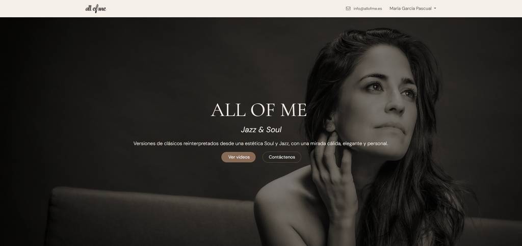 A digital identity and first website for a jazz and soul project