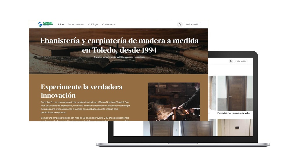 Web con catálogo en Odoo y posicionamiento local para una carpintería artesanal de Toledo